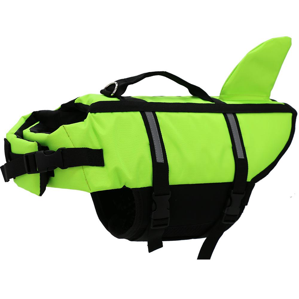 Verstellbare Hunde-Rettungsweste Mit Rettungsgriff Sport Sicherheit Rettungsweste Hundekleidung Welpen Schwimmweste Für Alle Haustierhunde (Green,L) grün