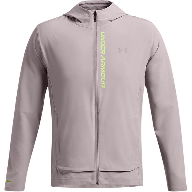 Under Armour FW24 Sport Kapuzen-Zip-Webjacke Herren Jacken Grau Lila 1376794-015 XL