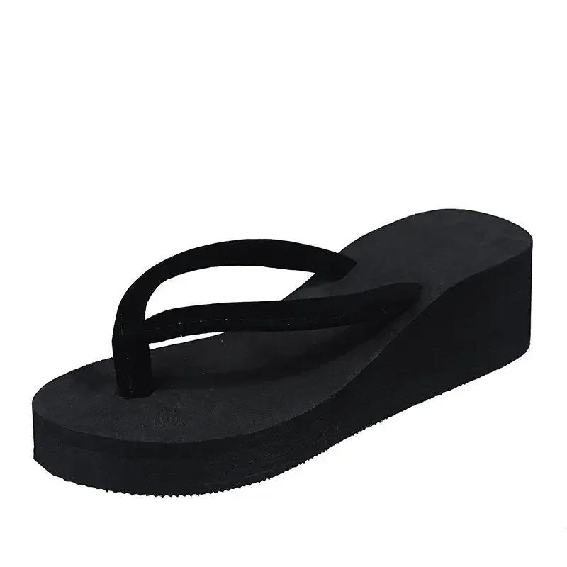 Hausschuhe Sommerschuhe Damen Keilsandalen Pantoletten Strand Hausschuhe Damen Flip Flops Memory Foam Hausschuhe 41 schwarz