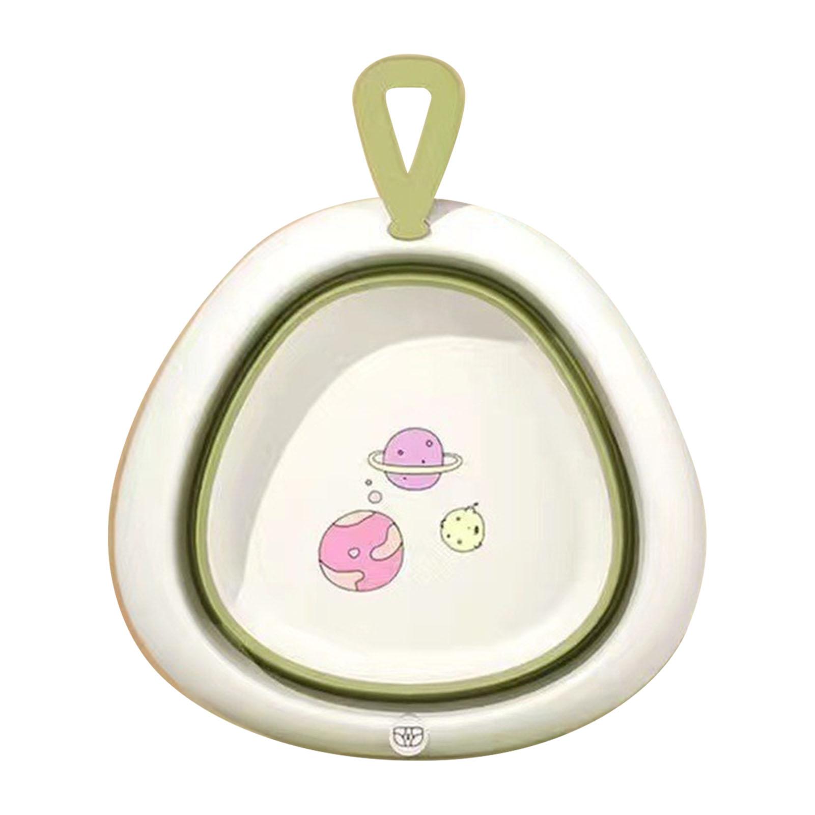 Faltbares Waschbecken Leicht Tragbar Kinder Baby Faltbecken für Outdoor Reise Camping Wäsche grün