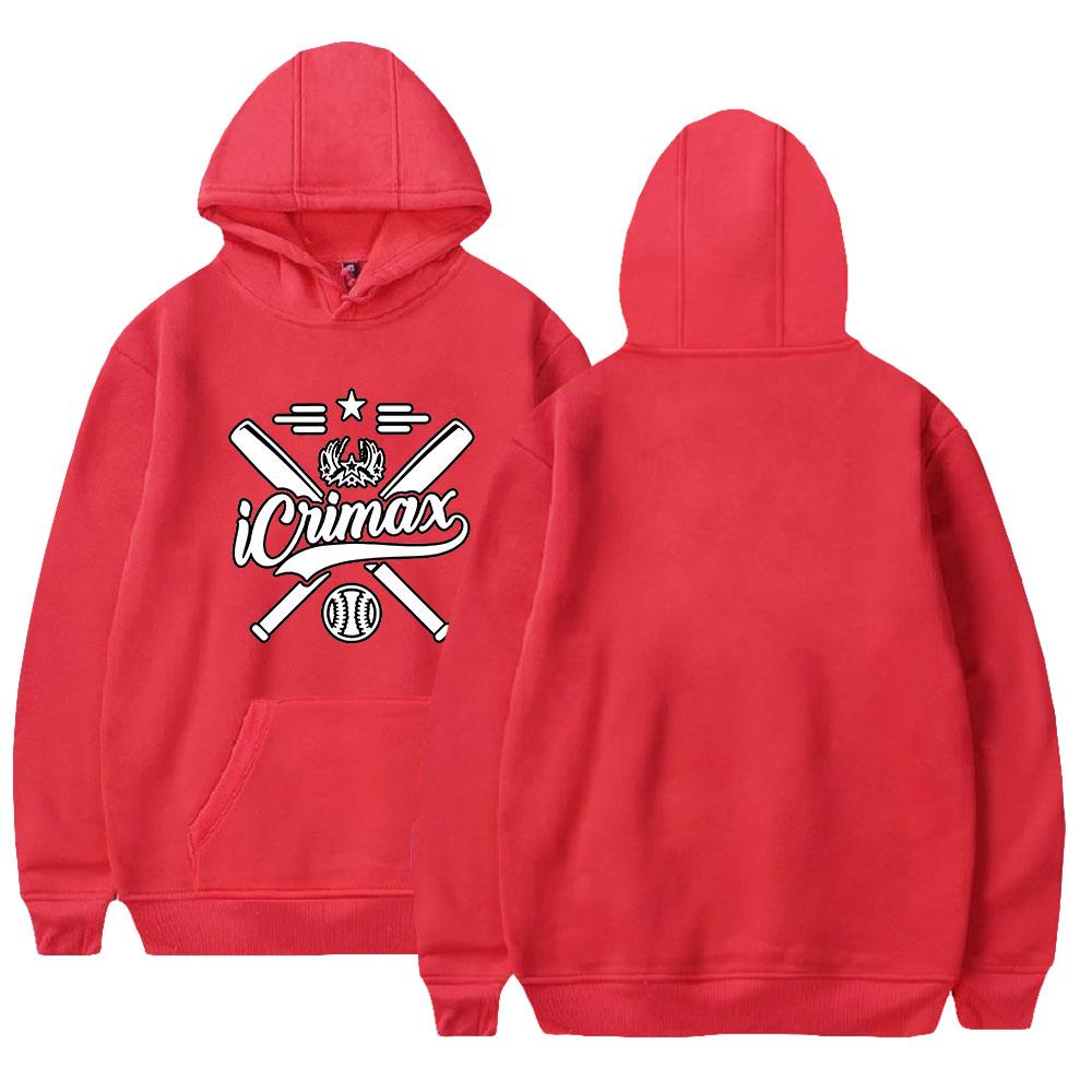 Heiße Mode für Fans von Icrimax, grafisch bedrucktes Sweatshirt, Outdoor-Sport, Cosplay-Pullover, Kapuzenpullover, Cosplay-Kostüm XXS rot