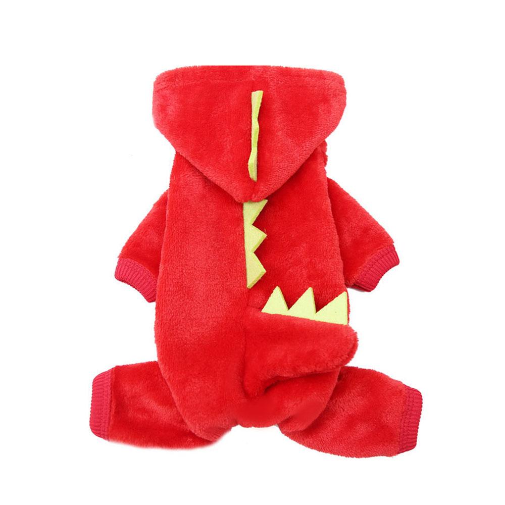 Halloween-Katzenkostüm, Dinosaurier-Katzen-Hoodies, kleine Hunde, warme Jacke, Katzen-Weihnachtskostüm, Haustierkleidung für Welpen, Kätzchen, Rot, Grün S rot