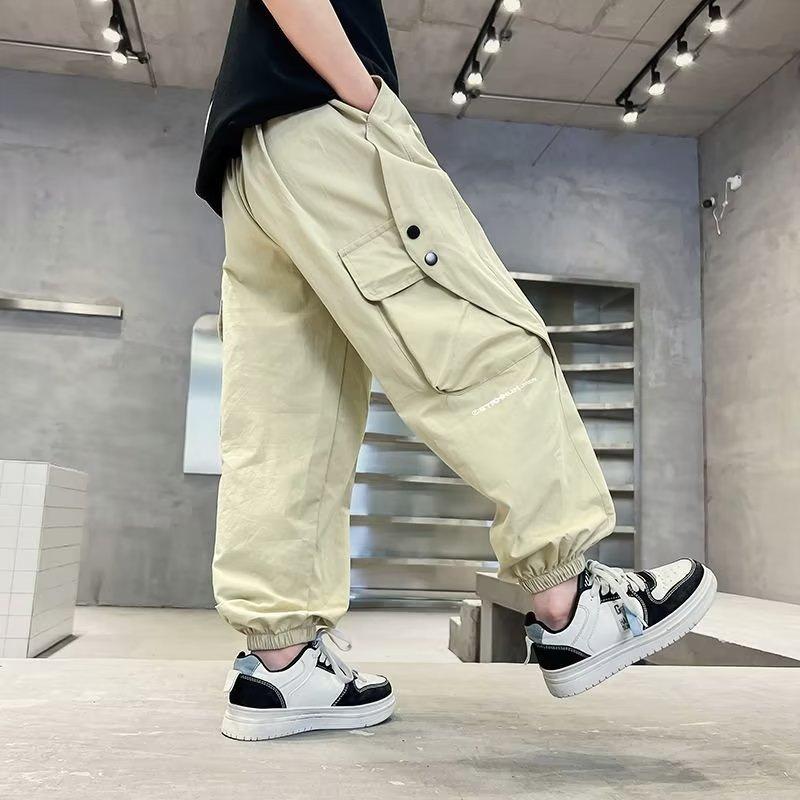 Mode kinder jungen hosen sommer dünne kinder arbeit hosen neue casual hosen 120 khaki
