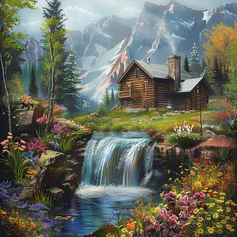 Landschaft DIY 5D Diamant Malerei volle Runde Harz Mosaik Kreuz Diamant Stickerei Strass Home Decor Geschenke Full Round 30x30CM