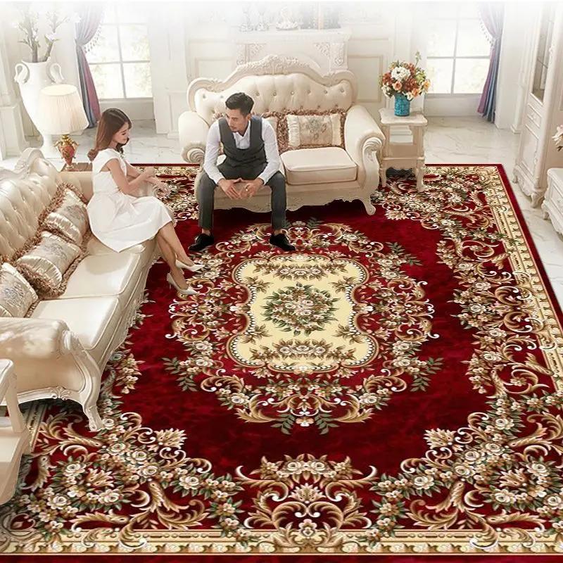 Europäische Luxusteppiche für Wohnzimmer 200x300 Dekoration Zuhause Großflächige Teppiche Schlafzimmerdekor Wohnzimmerteppich Waschbare Fußmatten 60*90cm