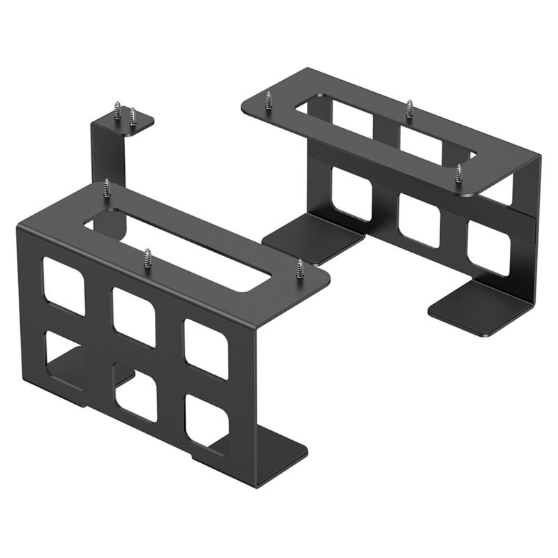 Platzsparende Untertisch-Montagehalterung Regalhalter Rack Geeignet für Spielkonsole, MINI-Computer & Unterhaltungsgeräte 1 gray
