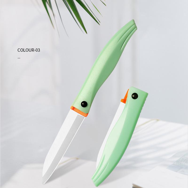 Tragbares Mini-Klappmesser, Keramik-Schälmesser, Obstmesser, tragbarer Schlafsaal, niedliches tragbares Schneidemesser, Küchenzubehör, Werkzeuge