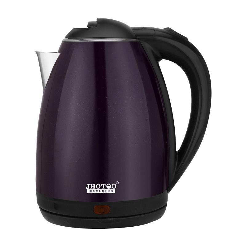 2L Edelstahl Wasserkocher Küchengeräte Smart Wasserkocher 1500W Pfeife Wasserkocher Samowar Tee Kaffee Thermo Topf Geschenk 2L&UK violett