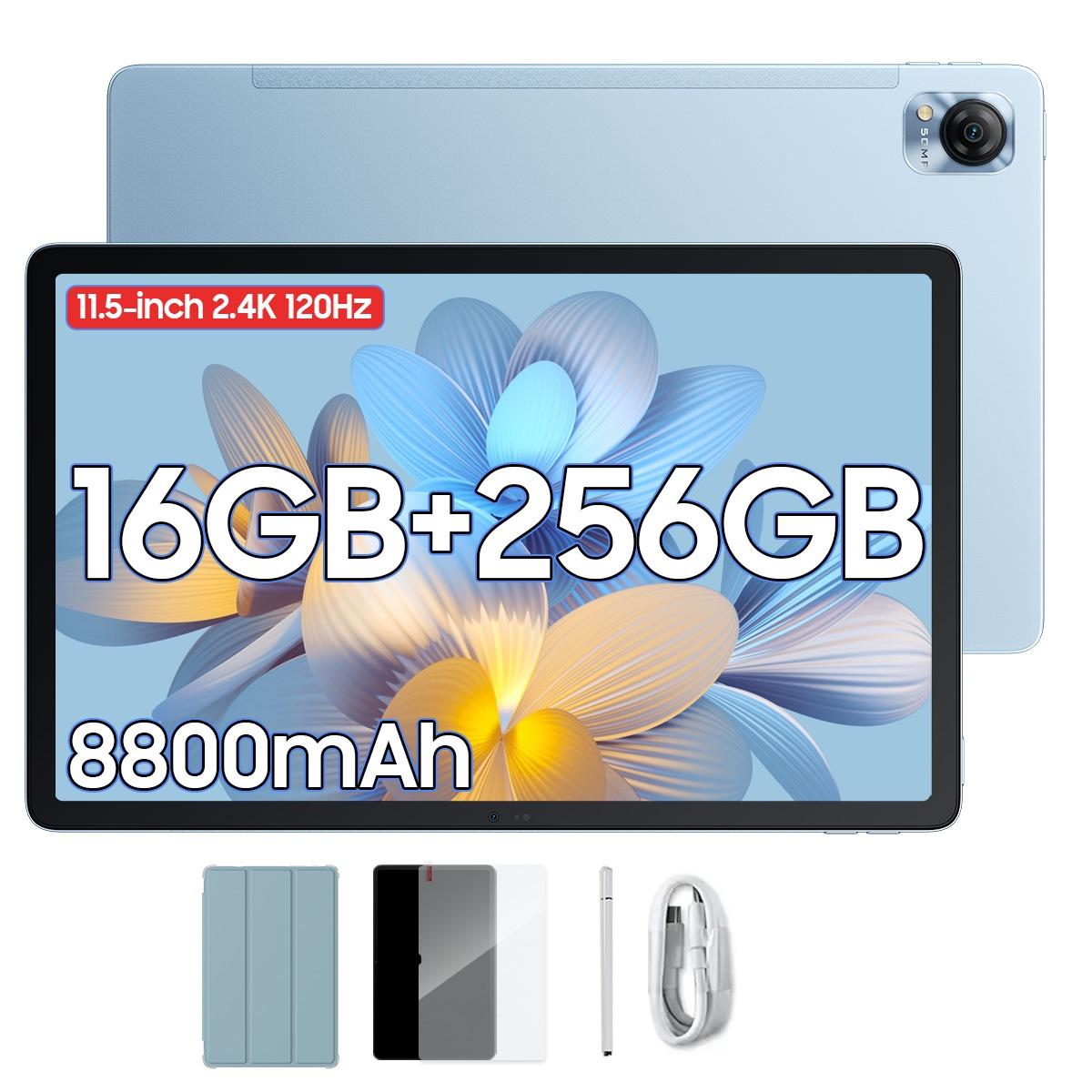 Generalüberholtes Blackview MEGA 1 11,5 Zoll 8800mAh Android 13 Tablet 8GB/12GB RAM 256GB ROM Speicher blau