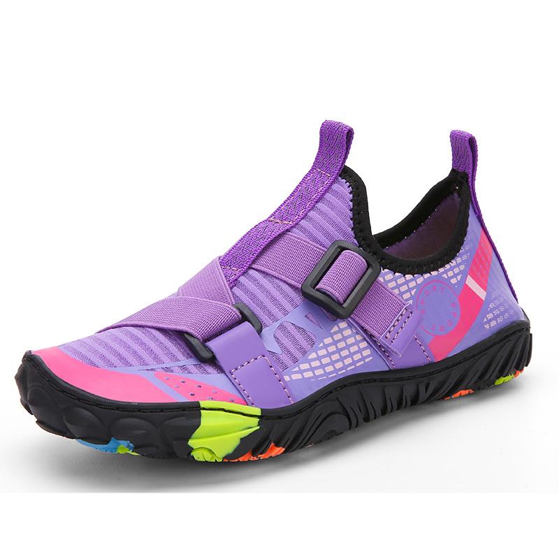 Kinder Barfuß Aqua Schuhe Kinder Entwässerung Strand Schwimmen Wasser Schuhe Schnell Trocknend Bootfahren Tauchen Angeln Surfen Sport Waten Turnschuhe 37 violett