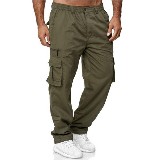 Männer Cargo Hosen Casual Multi Taschen Militärische Taktische Hosen Männlichen Outwear Lose Gerade Hosen Lange Hosen Plus Größe Hosen M armee grüne
