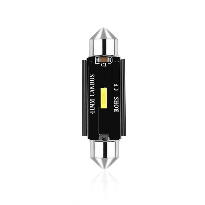 2Pcs/1pc C5W LED CANBUS C10W Led-lampe Girlande 31mm 36mm 39mm 41mm CSP Auto Innen Dome Lampe Kennzeichen Leselicht Weiß 12V 41mm weiß