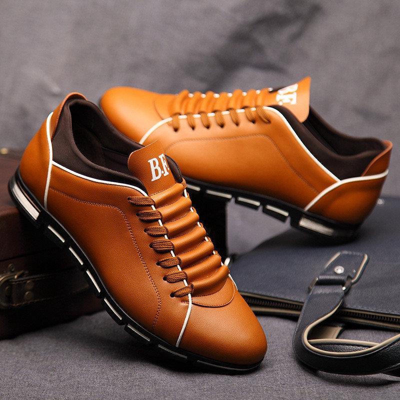 Herren Freizeitschuhe Lederschuhe für Herren Sommer Herren Flache Schuhe 45 khaki