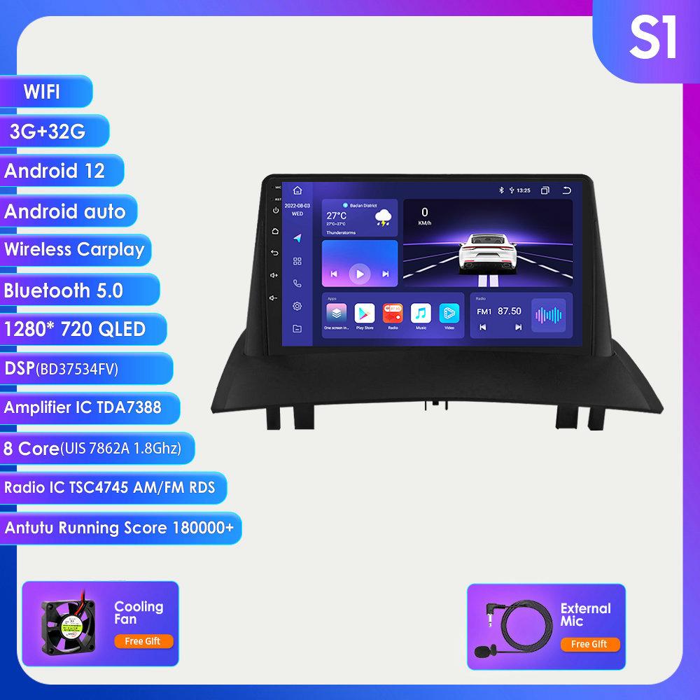 7862 System 2din Android Autoradio für Renault Megane 2 2002-2009 Autoradio Multimedia Video Player Intelligenter Bildschirm GPS Nav Head Unit Carplay 4G S1 8Core 3G 32G
