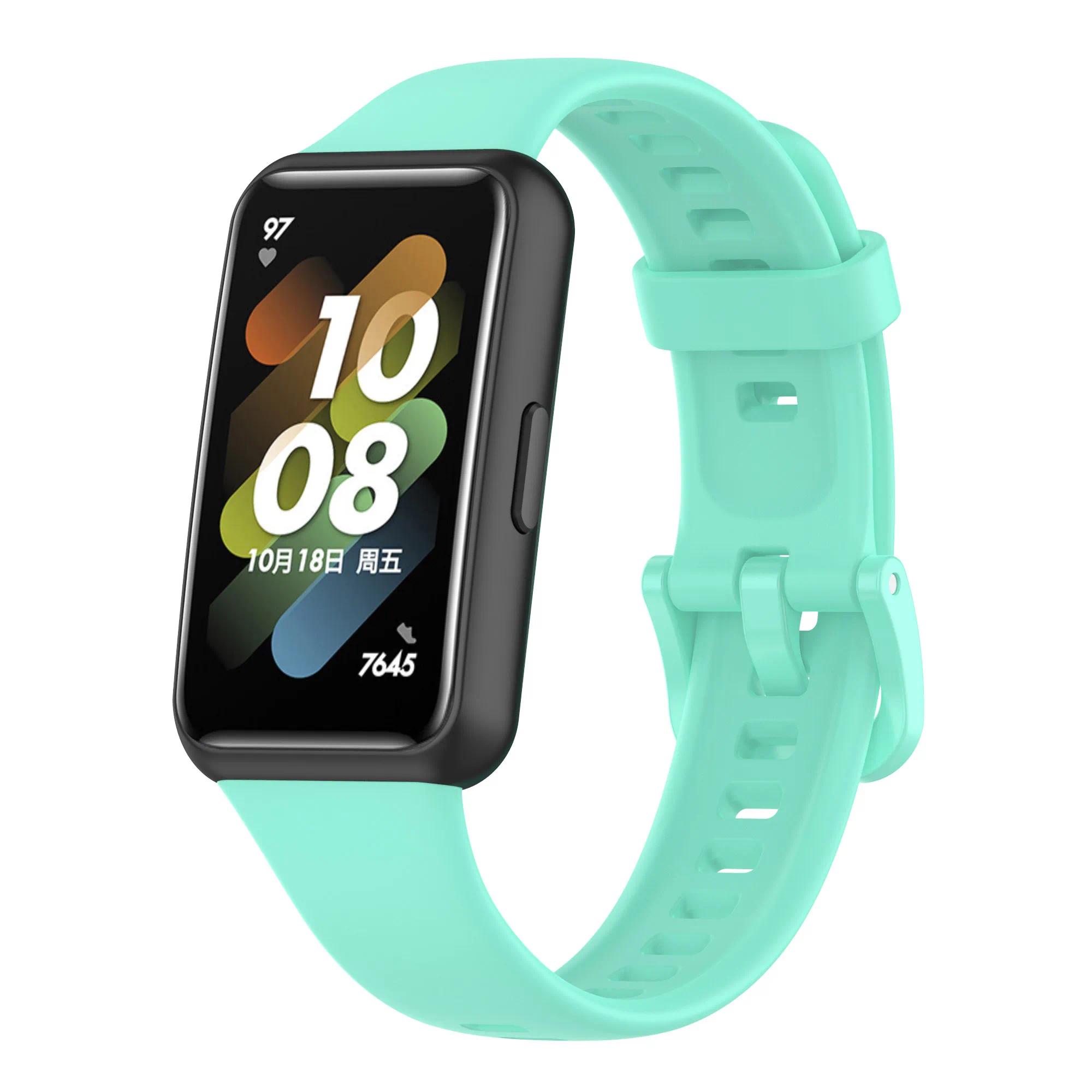 Silikon-Uhrenarmband für Huawei Band 7 Original-Armband Sport Smart-Armband Ersatz Correa Armband für Huawei Band 7 Armband For Huawei band 7 petrol grün