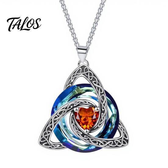 Ewiger Erinnerungsschmuck Keltisches Knoten-Geburtsstein-Halskette für Frauen, Zirkonia-Anhänger-Halskette, Personalisierte Geburtstagsgeschenk Irischer Schmuck, Ihre Frau January gray
