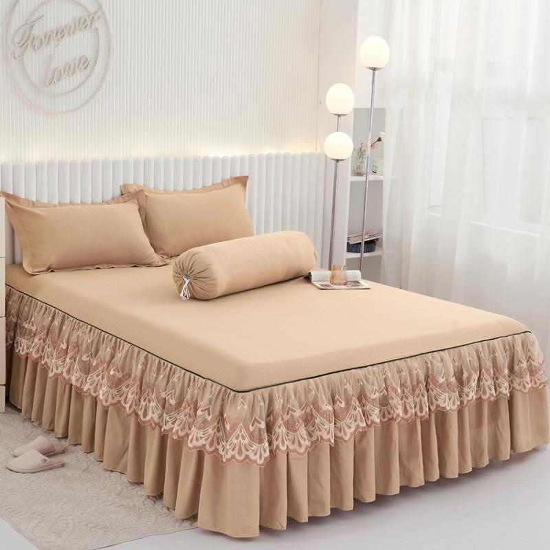 (Kein Kissenbezug)Prinzessin-Rock-Tagesdecke, Heimtextilien, Bettrock, Schlafzimmer-Bettdecken, Tagesdecken, Laken, Staubschutz, Bettwäsche 100x200cm Only a sheet