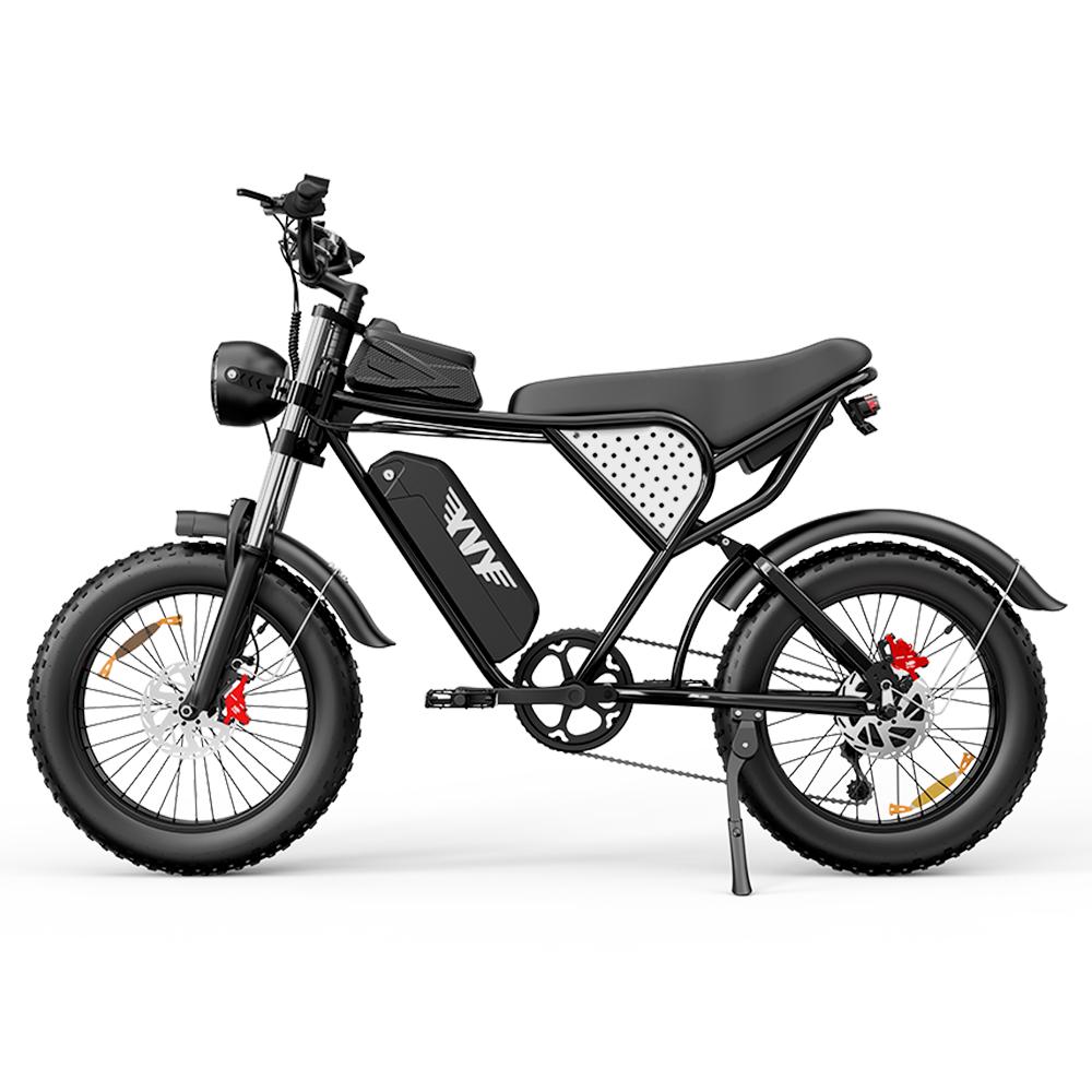 YVY C20 20  All-Terrain-Elektrofahrrad für Offroad- und Mountainbike-Fahrer mit 1500 W, 48 V, 20 Ah, hydraulischen Scheibenbremsen und Fatbike-Reifen C20: 1500W 48V20Ah schwarz