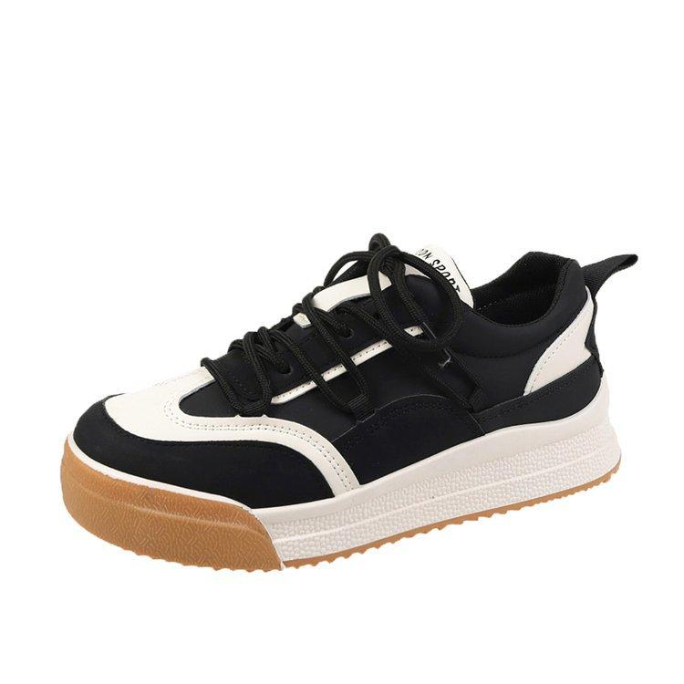 Damen Sneakers Weiß Tennis Damen Schuhe Herbst Damen Skateboard Schuhe Plateau Flats Casual Damen Vulkanisieren Schuhe Schnüren 40