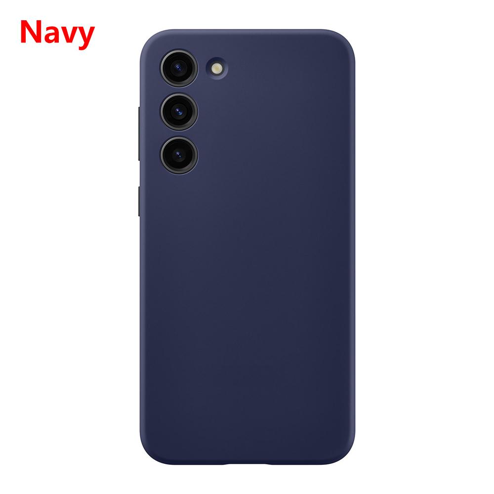 Original Samsung Silikon-Schutzhülle für Samsung GALAXY S23 S23+ S23 Plus S23 5G, weiche, stoßfeste Hülle For Galaxy S23 navy blau