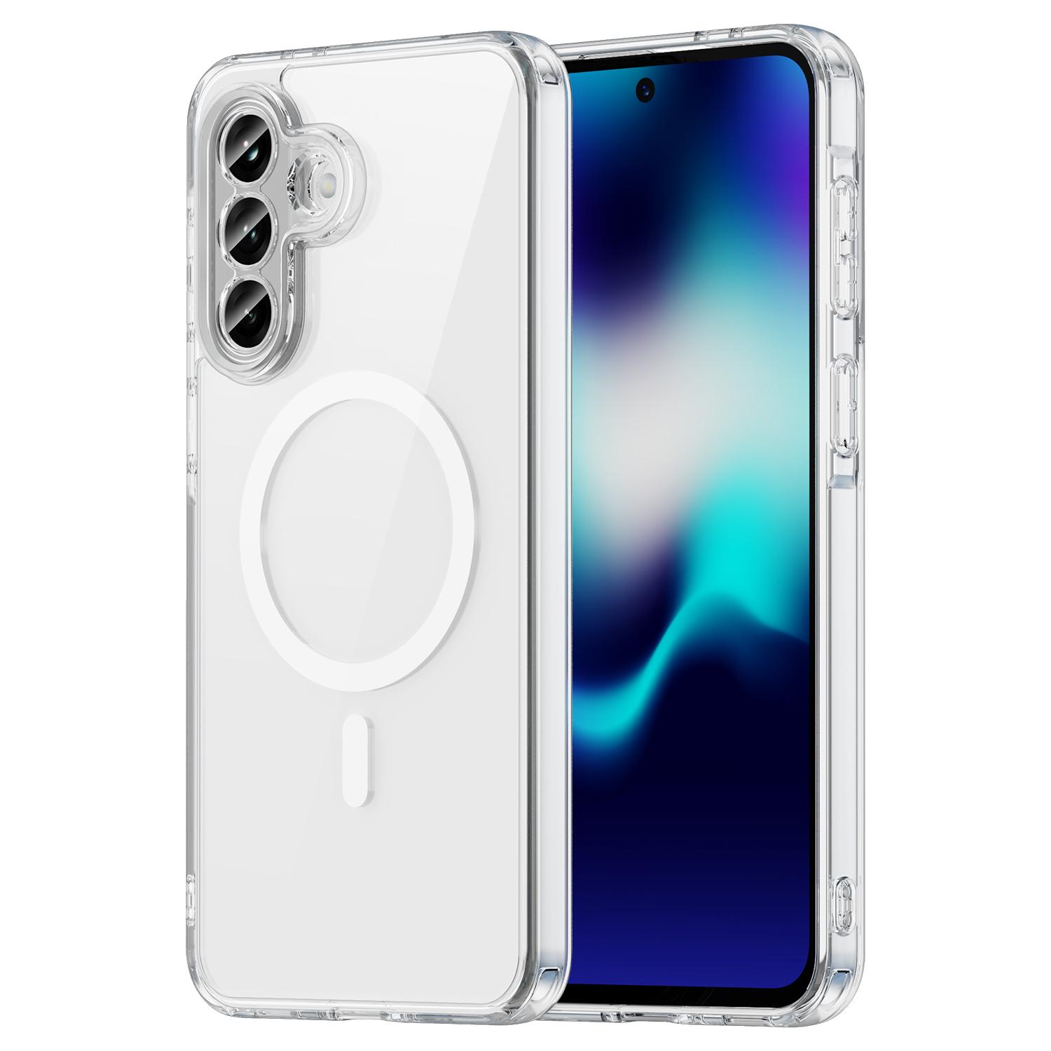 Samsung Galaxy A57 5G Klare Handyhülle, Nicht vergilbende Magnetische Handyhülle für Samsung Galaxy A57 5G weiß