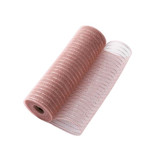 Weihnachts-Netzband 10 Zoll x 10 Yards Metallicfolie Poly-Netzbandrolle für Kränze Girlanden Schleifen Basteln Weihnachtsbaum Partydeko