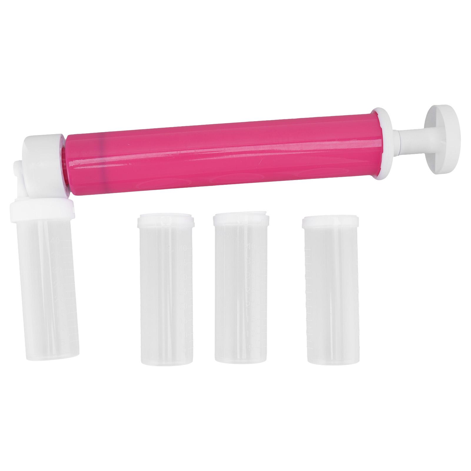 Manuelle Kuchen-Airbrush DIY Mehrfarbig Auslaufsichere Kunststoff-Kuchen-Airbrush-Pumpe mit Transparent rose rot