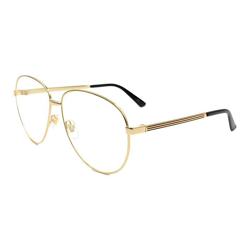Gucci Gold Aviator Sonnenbrille Unisex Sonnenbrille GG0138S-003 Dust Bag+Eyeglass Case (Random Color)