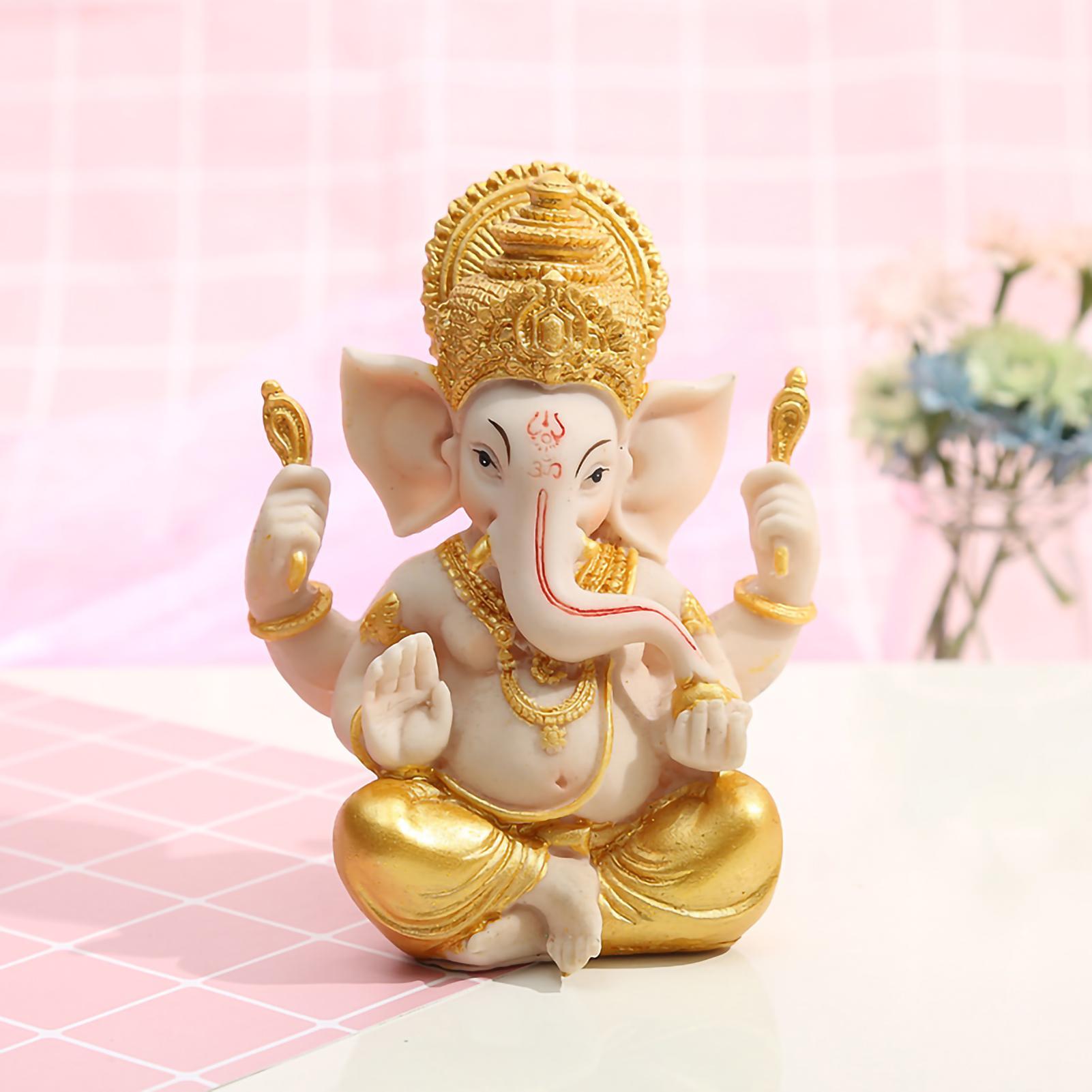 Indischer Elefant Desktop-Ornament Exquisite Details Leuchtende Farbe Feng Shui Desktop-Ornamente für Zuhause 10.5x6x14