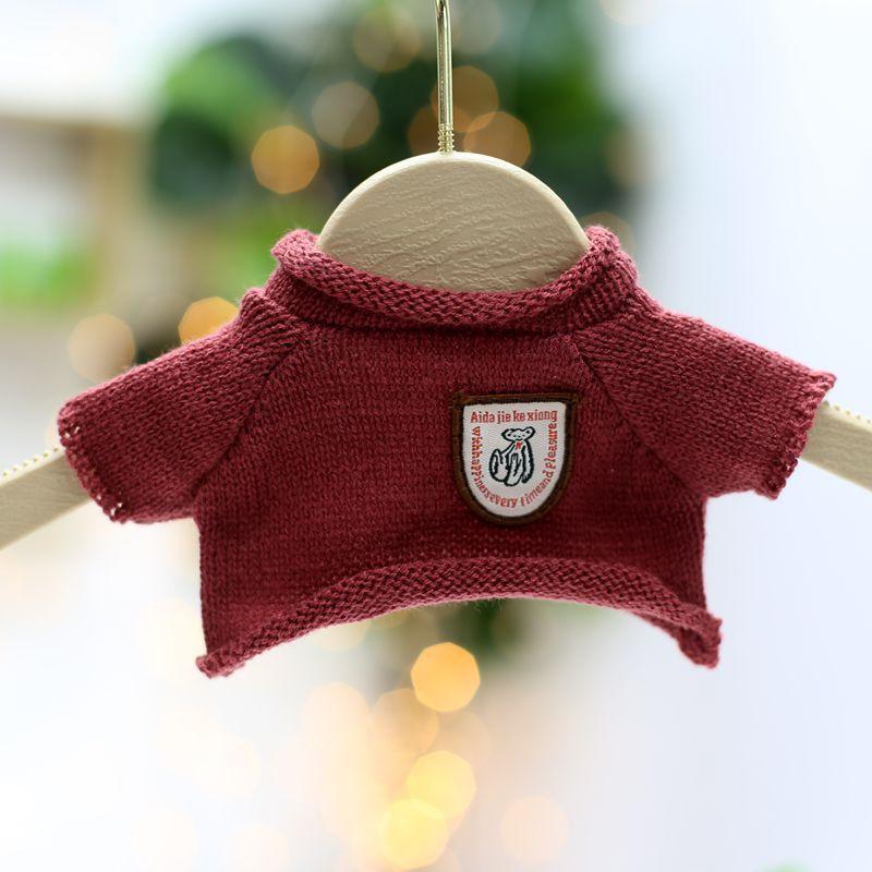 30cm Teddybär Bär Zubehör Zubehör Puppe Puppe Kleidung ersetzen Plüschtiere Pullover Pullover Zubehör branded burgundy sweater