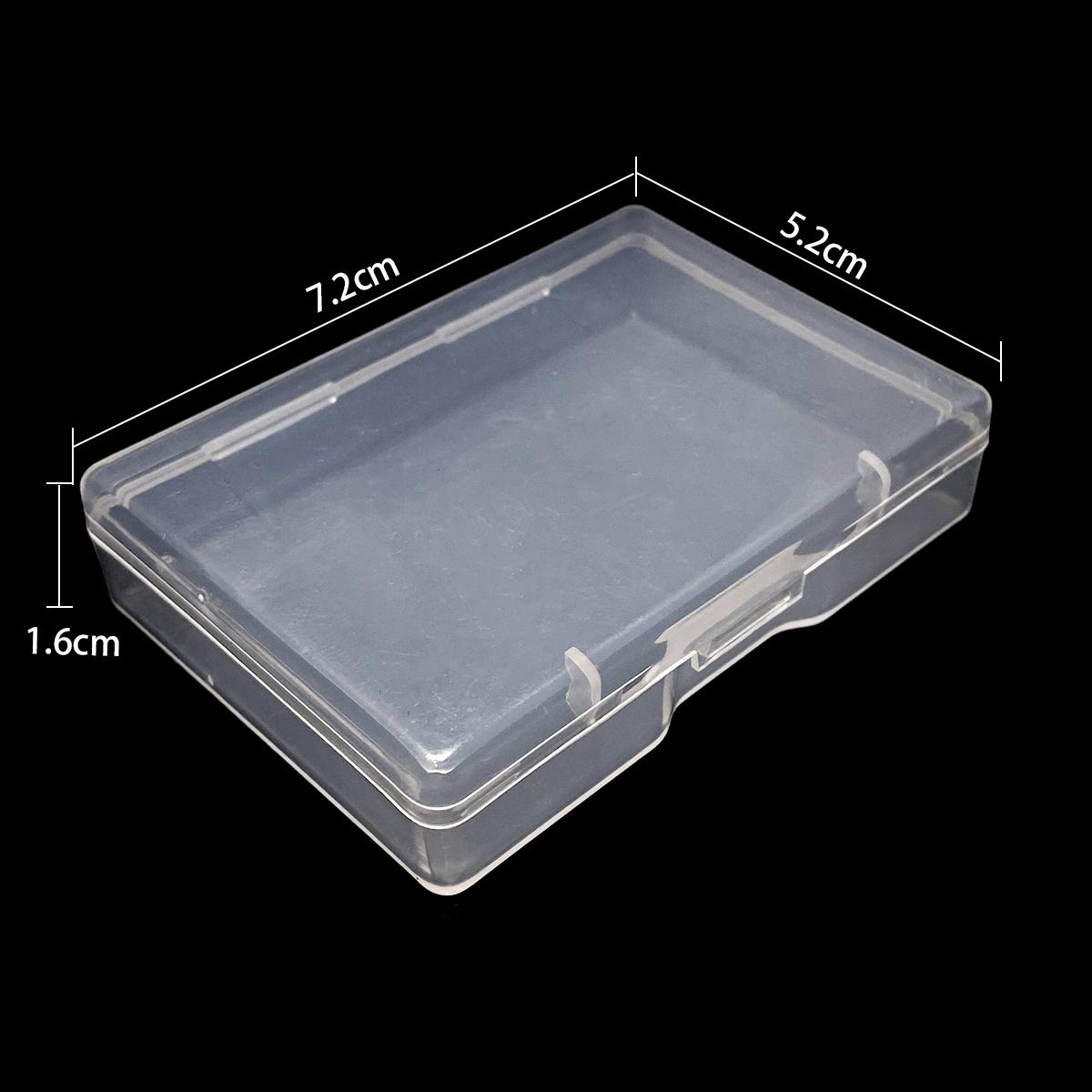 Einstellbare Schmuck Aufbewahrungsbox Kunststoff PVC Aufbewahrungsbox Halter Fall Transparent Schmuck Werkzeug Tragbare Organizer Container 7.2x5.2x1.6cm 2pcs