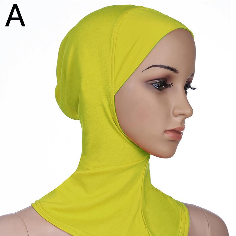 Frauen Dame Reine Farbe Hut Moslemisches Hijab HeadWrap Schal Kleidung Zubehör Muslimischen Turban Weich
