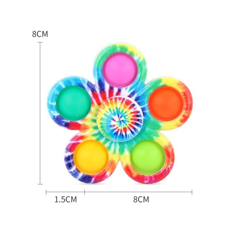 Fidget Spinner Kinder Tarnung Fünf Finger Blase Silikon Rotierendes Fingerspitzen Gyroskop Erwachsener Stressabbau Spielzeug blue