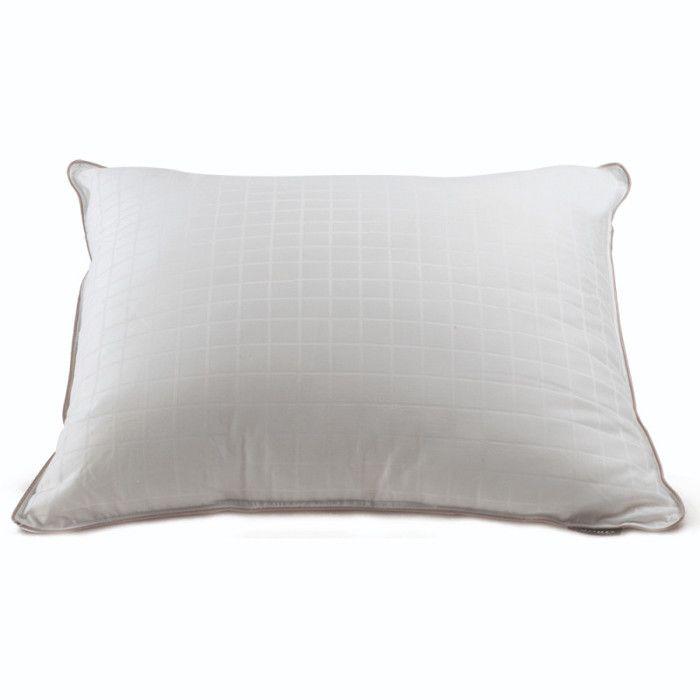 Kissen Microduv Fjord Mittelfest kariertes Satin Lestra - Kissen 50 x 70 cm - Weiß - weiß