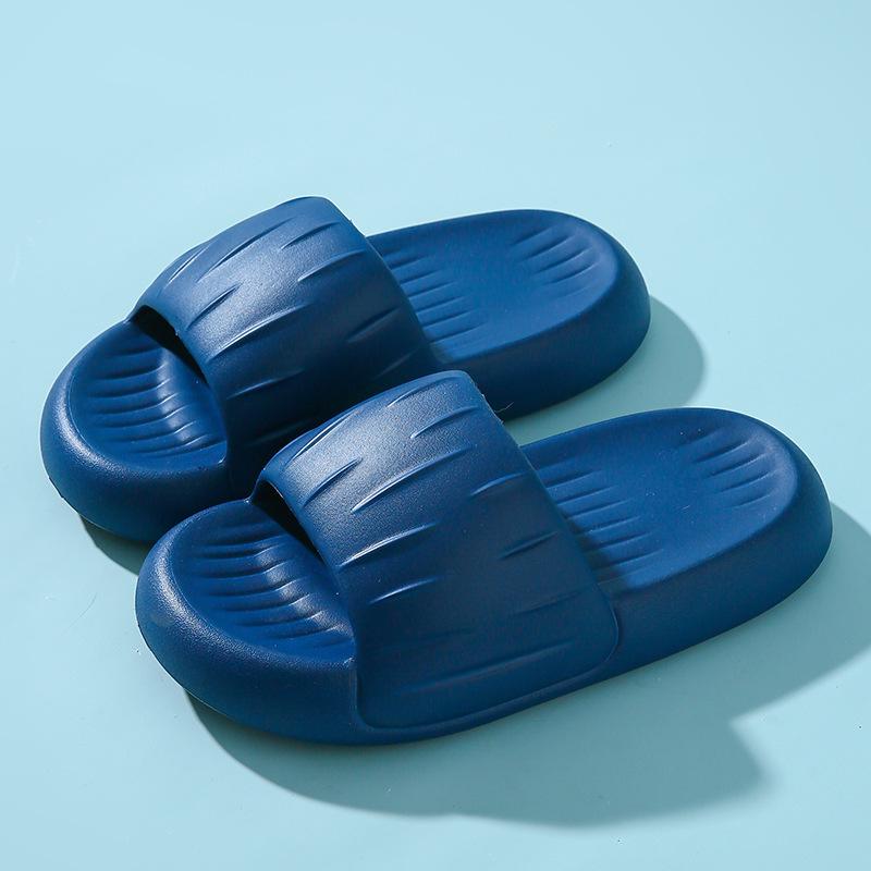 EVA-Hausschuhe, Sommerhaus, Innen- und Außenbereich, Paar-Hausschuhe, weiche Unterseite, einfache Sandalen, Eltern-Kind-Hausschuhe 44-45 dunkelblaue
