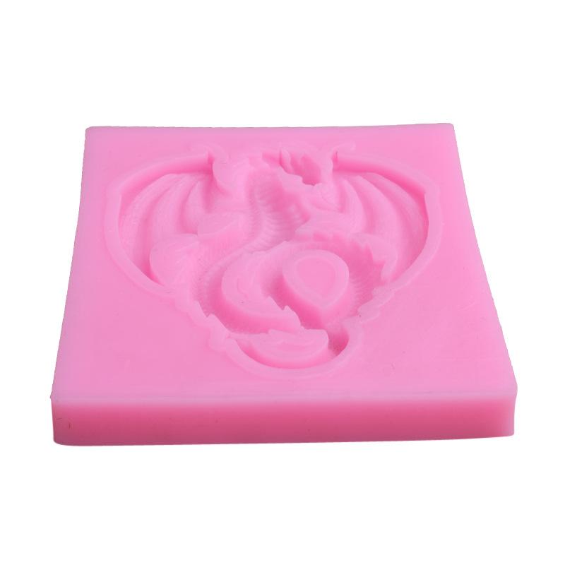 Drache Silikonform Schokolade Fondant Polymer Clay Harz Basteln Süßigkeiten Kuchen Dekor rosa