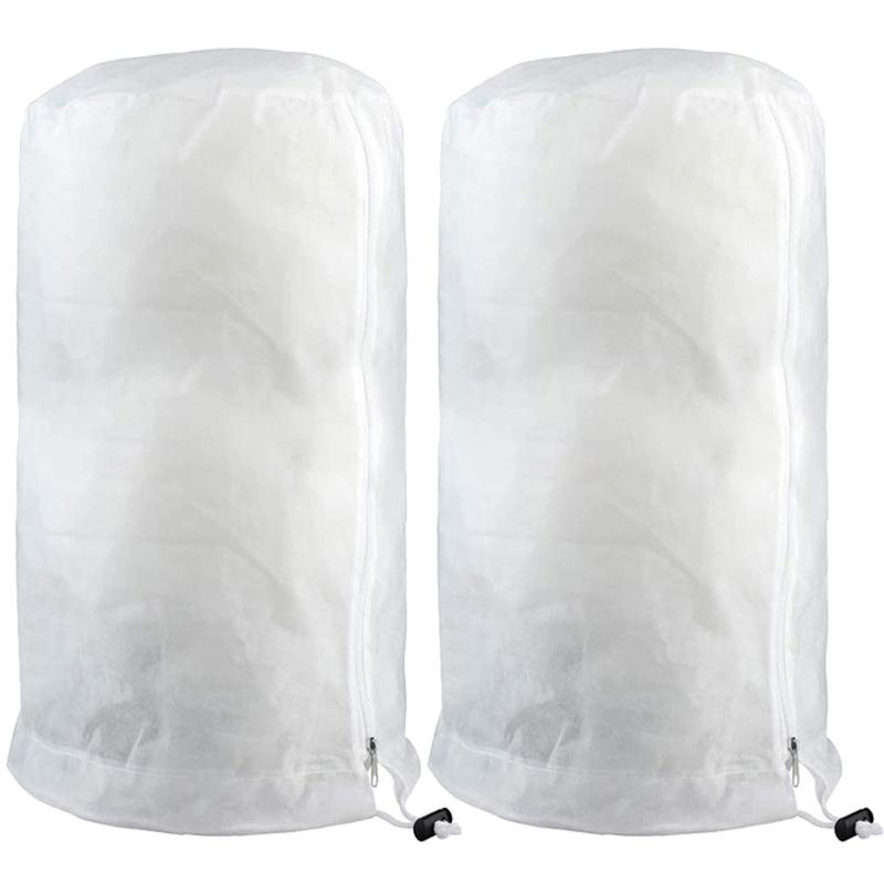Pflanzen Frostschutz Abdeckung Verdickt Warm Atmungsaktiv Wiederverwendbar Pflanzen Winterschutz mit Reißverschluss 140x200cm / 55.1x78.7in