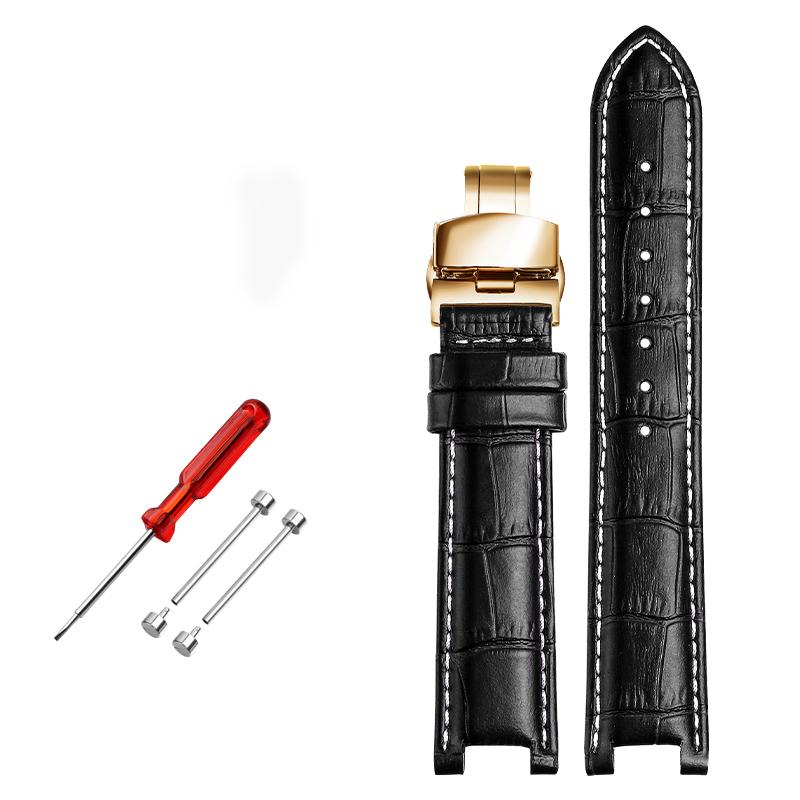 Top Schicht Rindsleder Echtes Leder armband für GC 22*13mm 20*11mm Kerb uhr strap senior armband armbanduhren band schraube 20-11mm