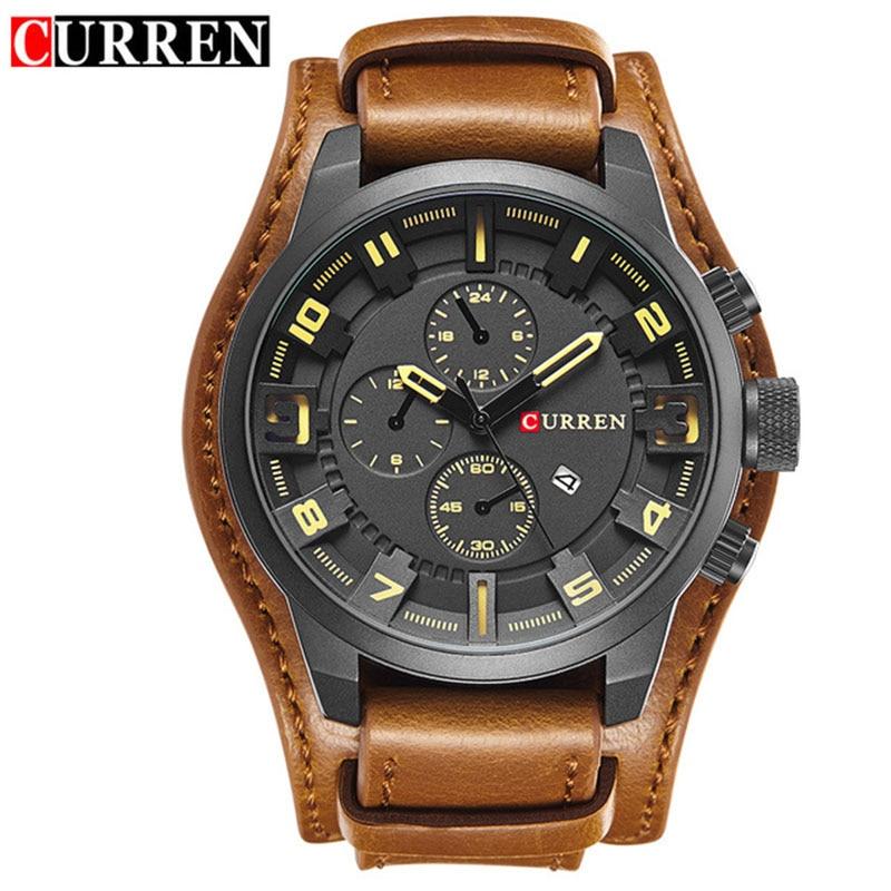 CURREN Herrenuhren Marke Luxus Fashion & Casual Business Quarzuhr Datum Wasserdichte Armbanduhr Hodinky Relogio Masculino braun