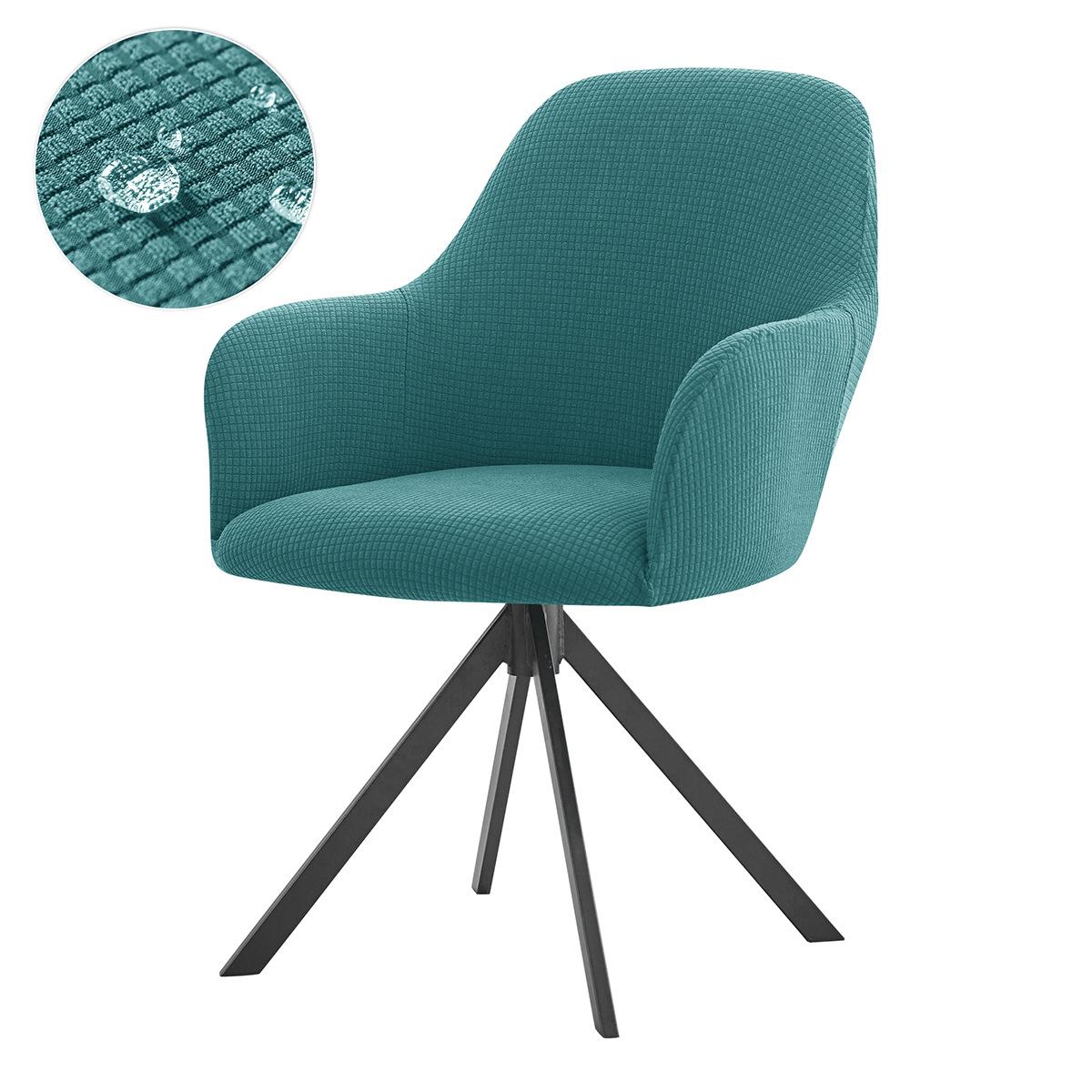 1PC Polar Fleece Hohe Arm Stuhl Abdeckungen Wasser Abweisend Elastische Esszimmer Sessel Schutz Sitz Hussen Stuhl Schutz Hause 1pc blau