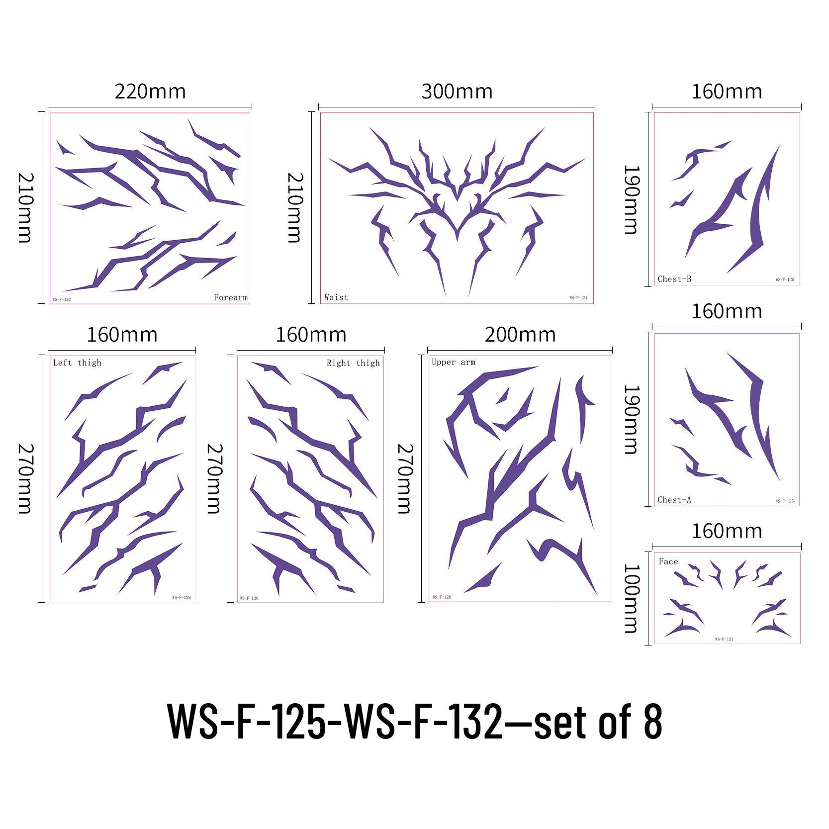 Dämonenjägerin & Boygroup Tattoo-Aufkleber-Set: Rumi, Zoe, Mira Cosplay