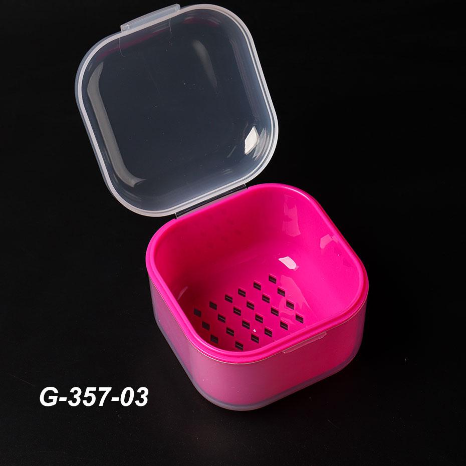 Tragbare Desinfektionsfilter-Reinigungsbox Nailart-Bohrer Schleifkopf-Desinfektionsbox Maniküre-Sterilisationswerkzeug rose rot