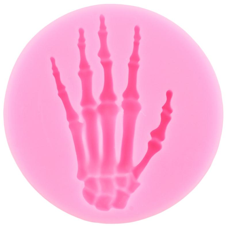 Schädel Hand Gruseliges Halloween Silikonform Fondant Kuchen Kekse Süßigkeiten Kreative DIY Form Hallowmas Karneval Handgemachte Dekoration