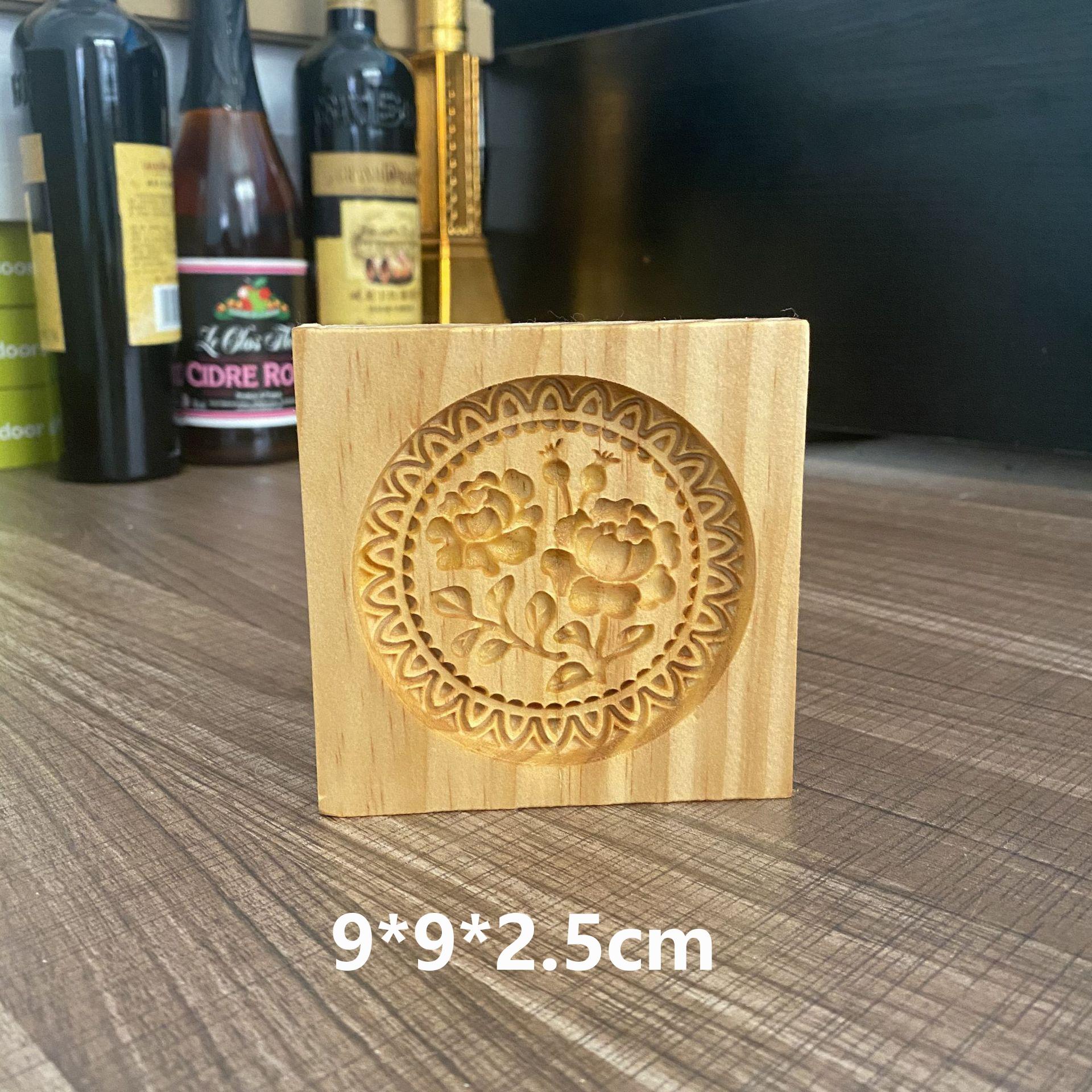 Holz Cookie Form Haushalt Lebkuchen Kuchen Form Presse Weihnachten 3D Keks Präge Formen Bäckerei Gadget Küche Liefert