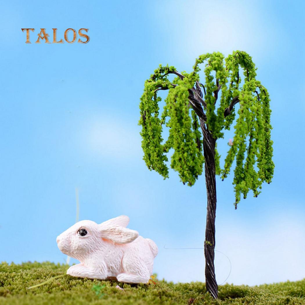 Miniatur Baum Fee Garten Balkon Dekor Puppenhaus Blumentopf Figur DIY Handwerk Ornament Willow Tree