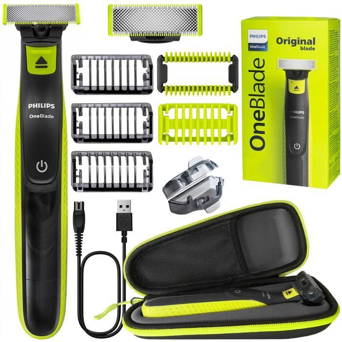 Elektrorasierer - Philips - OneBlade QP2724 10 - Gesicht und Körper - Etui - 2 Körperaufsätze - Wasserdicht