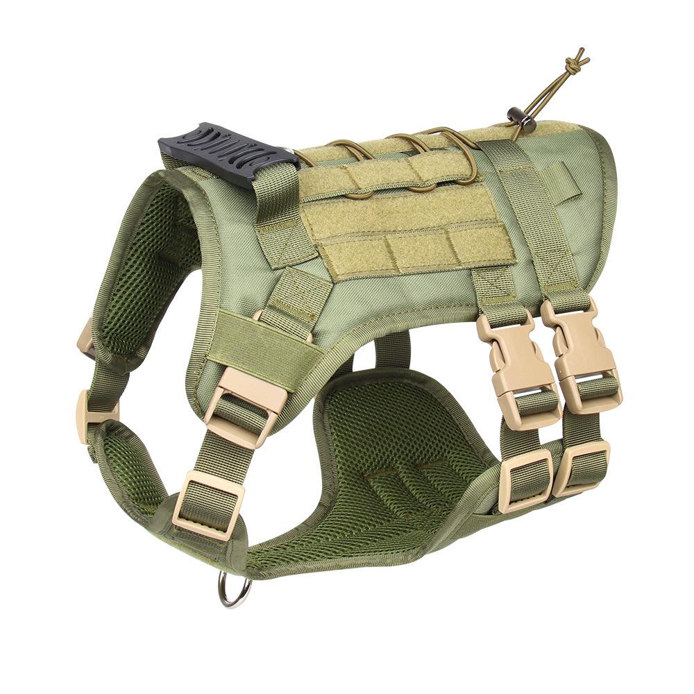 Taktisches Hundegeschirr, militärisches Haustier, Deutscher Schäferhund, K9, Haustier-Trainingsweste, Hundegeschirr für kleine, mittelgroße und große Hunde, Zubehör S 52-70CM Chest