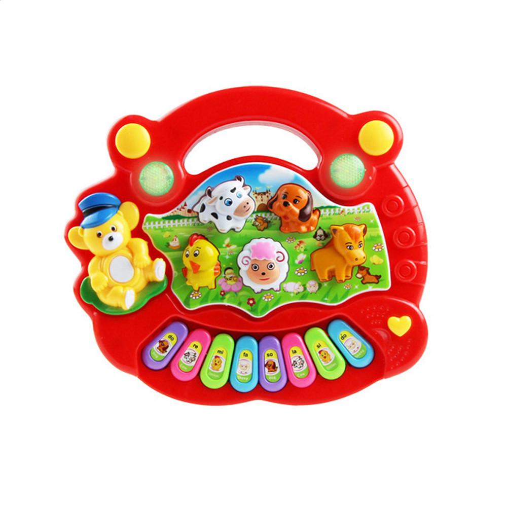Musikinstrument Spielzeug Baby Kinder Tier Bauernhof Klavier Entwicklungsmusik Spielzeug rot