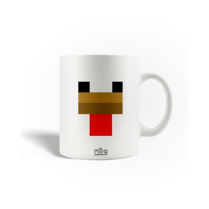 Tasse - Minecraft - Hühnerkopf - Keramik - 30cl - Spülmaschinenfest
