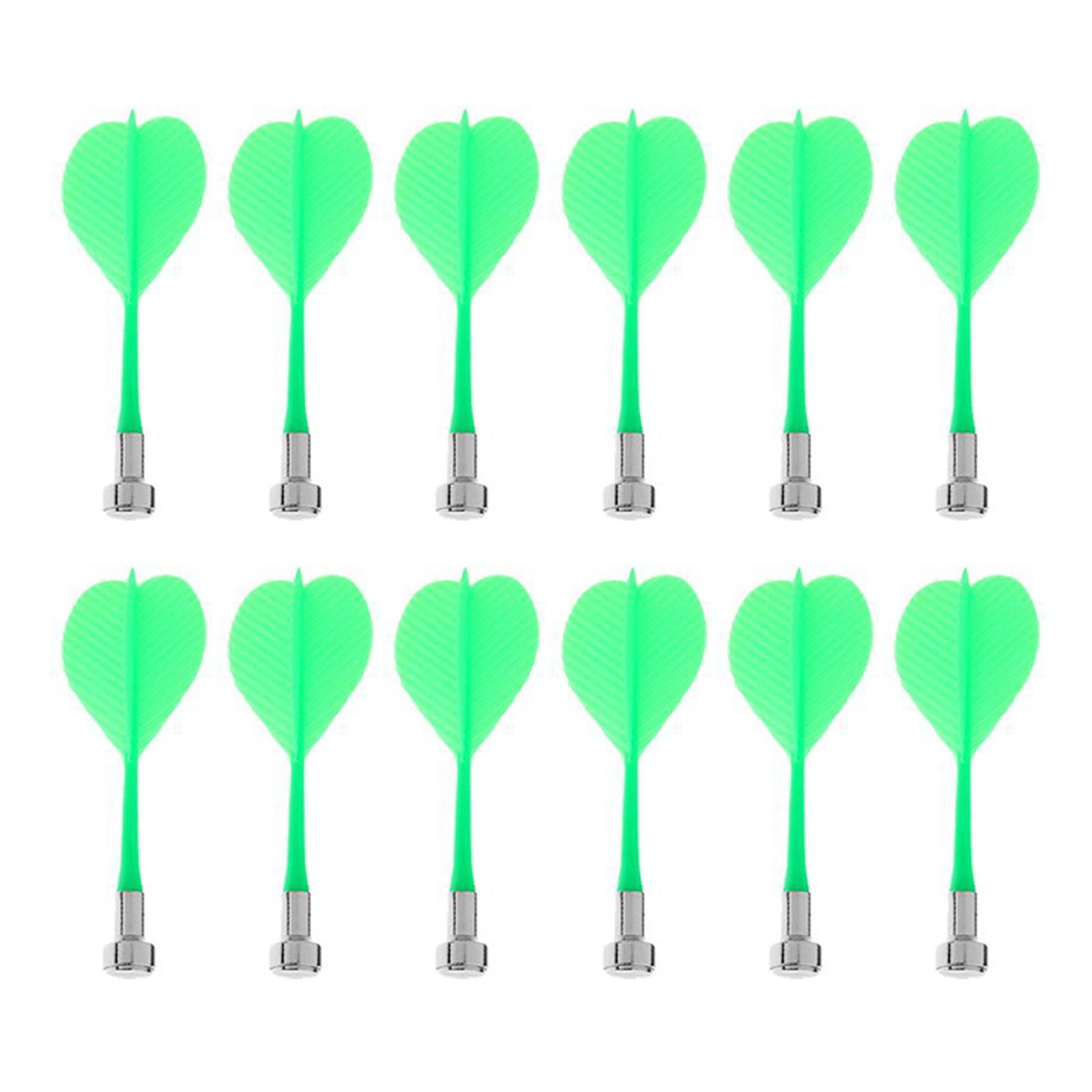 12 Stück Praktisches Magnetisches Dartpfeil-Set für Familienspiele Indoor Magnetisches Dartspiel Lange Sicherheits-Ersatzpfeile Magnetische Dartpfeile grün